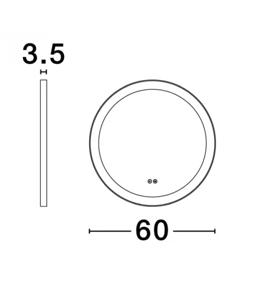 Zrkadlo NOVA LUCE 9006016 LED 20W 682lm 4000K 230V IP44